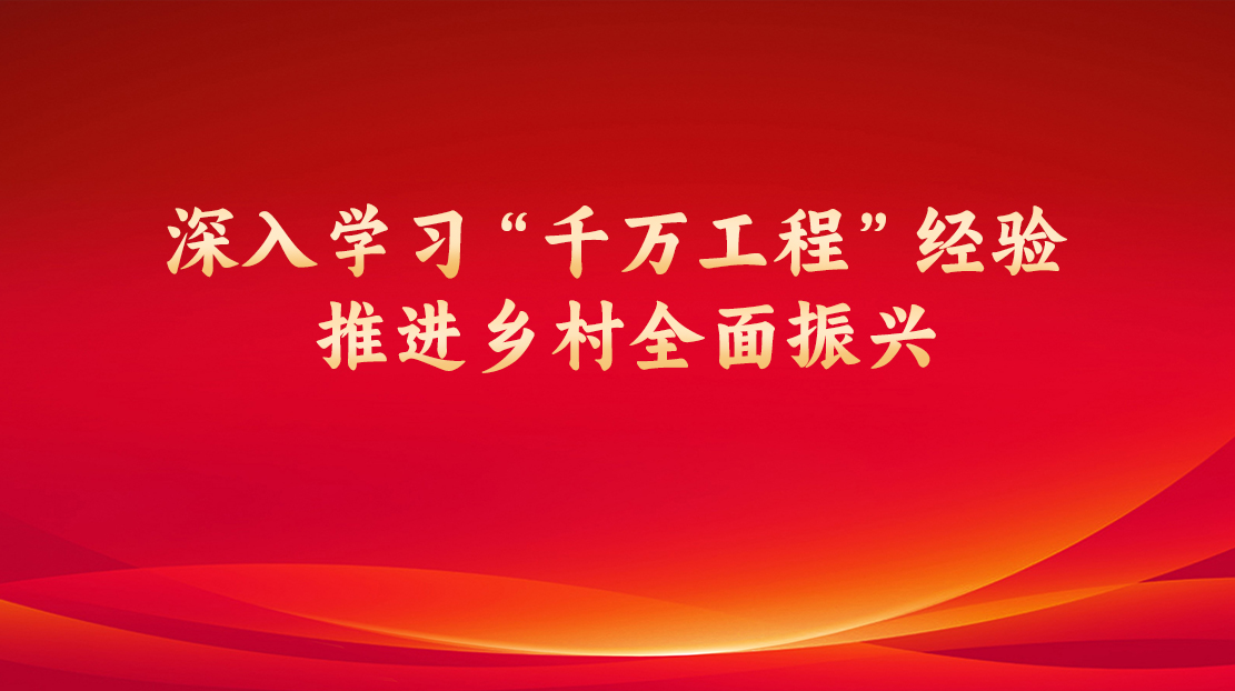 深入學(xué)習(xí)“千萬工程”經(jīng)驗(yàn) 推進(jìn)鄉(xiāng)村全面振興 
